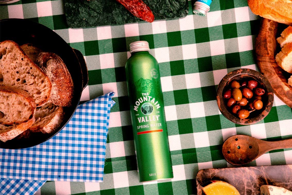 he Mountain Valley 750 mL Spring Water in Aluminum Can 12pk