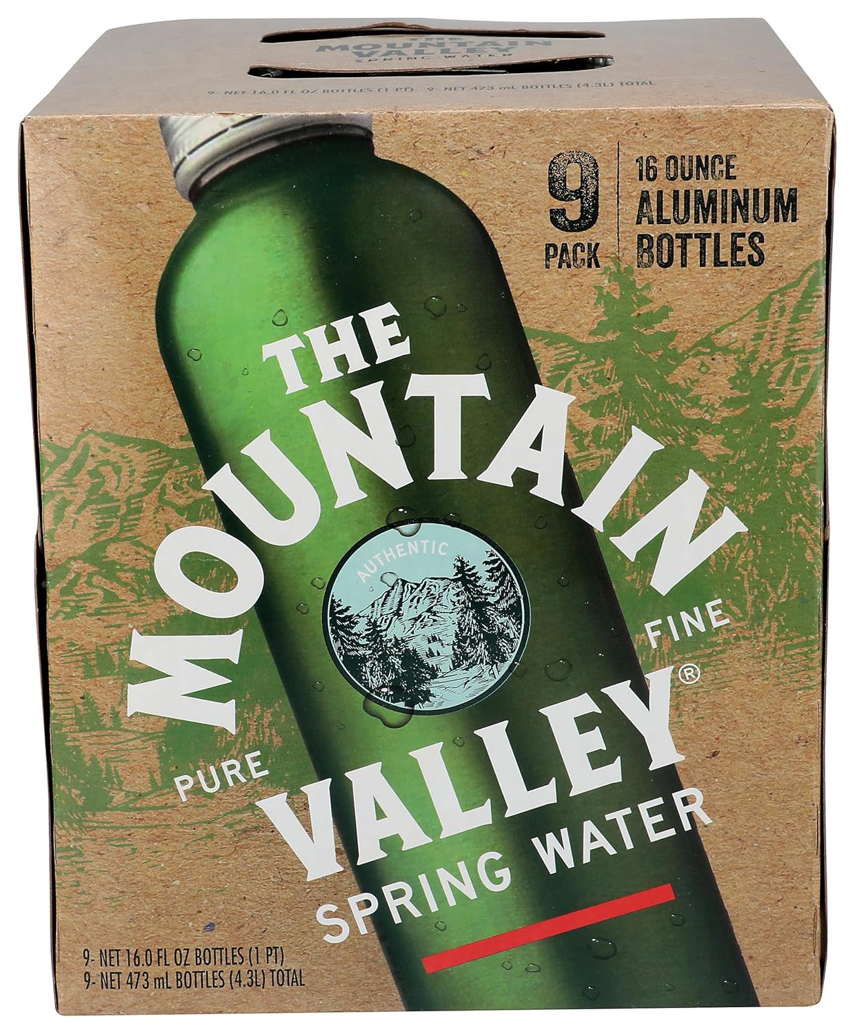 MOUNTAIN VALLEY WATER Spring Water 9pk. 16 FZ