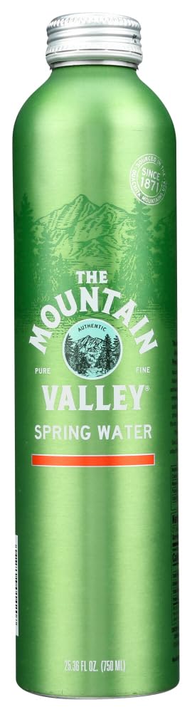Mountain Valley. Spring Water. Aluminum Bottle. 25.36 ounces. 750ml (Pack of 12)