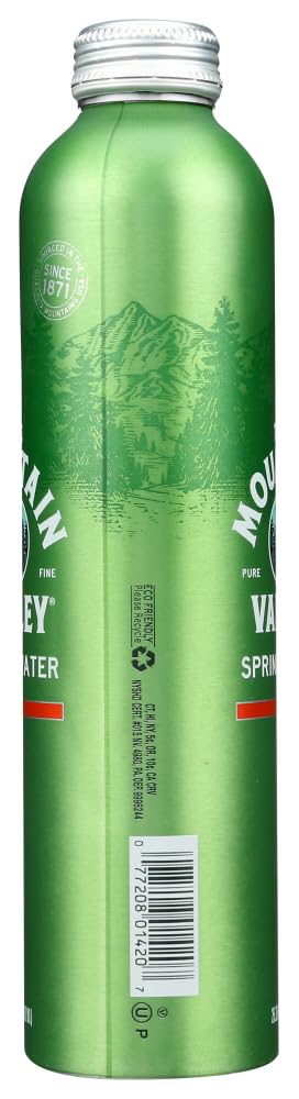 Mountain Valley. Spring Water. Aluminum Bottle. 25.36 ounces. 750ml (Pack of 12)