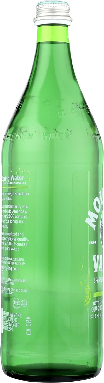 Mountain Valley Spring Sparkling Water Lime. 1 Ounce