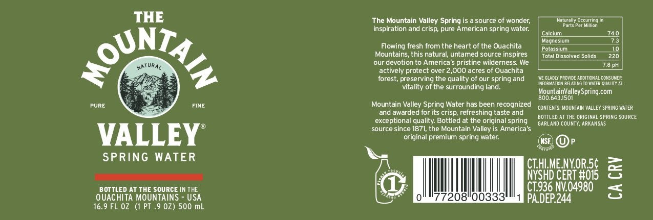 500 ML Spring Water in Plastic