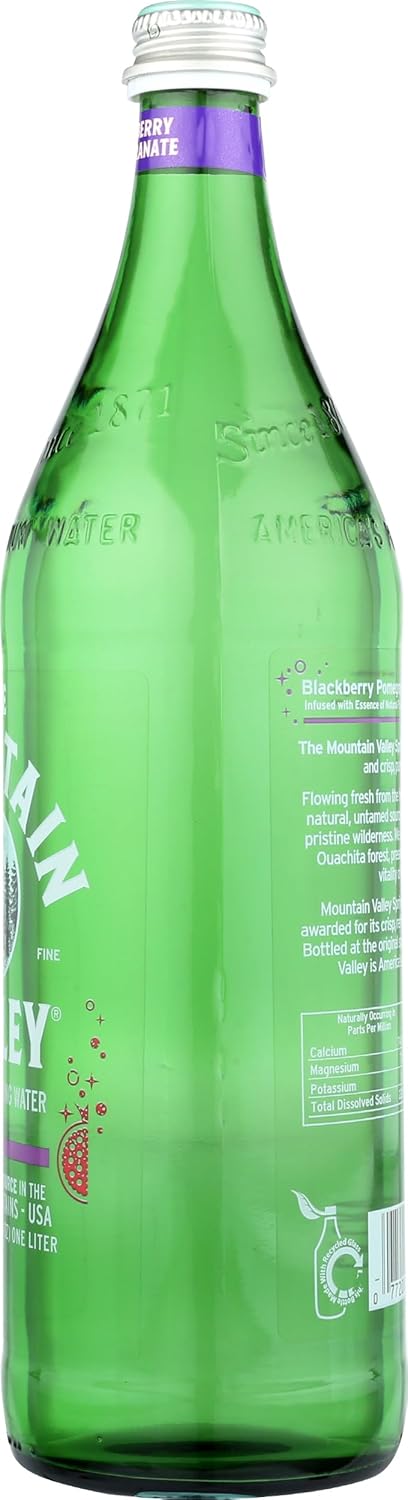 MOUNTAIN VALLEY WATER SPRKL BLKBRY PMGRNT 1 LT
