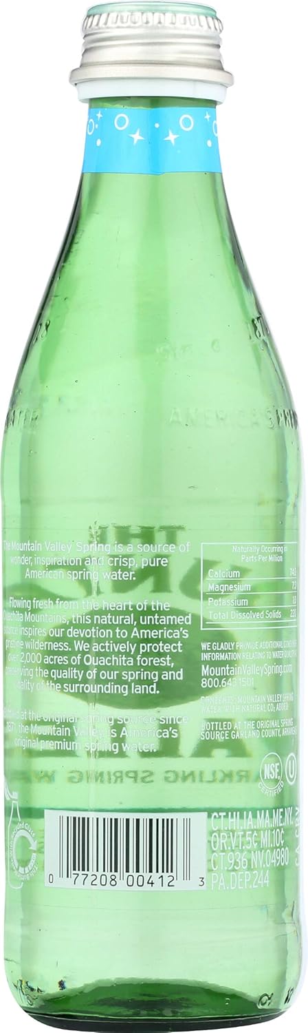 MOUNTAIN VALLEY WATER Sparkling Water. 11.3 FZ