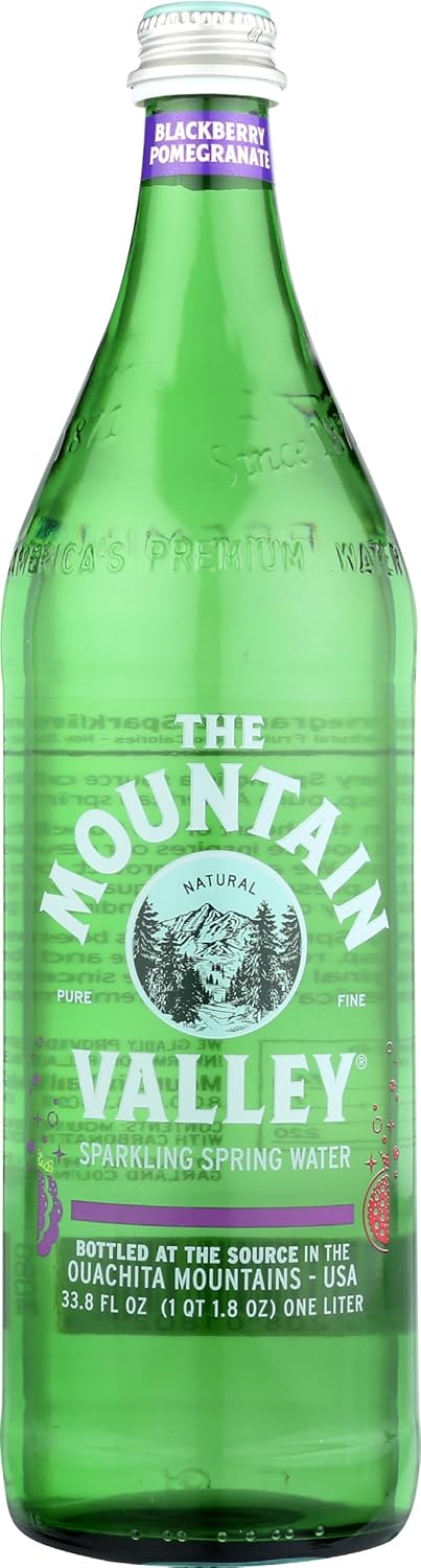 MOUNTAIN VALLEY WATER SPRKL BLKBRY PMGRNT 1 LT