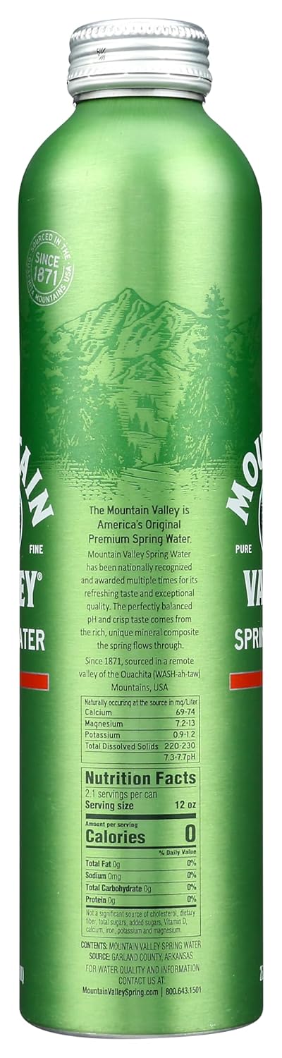 Mountain Valley Water Spring Water. 25.36 FZ