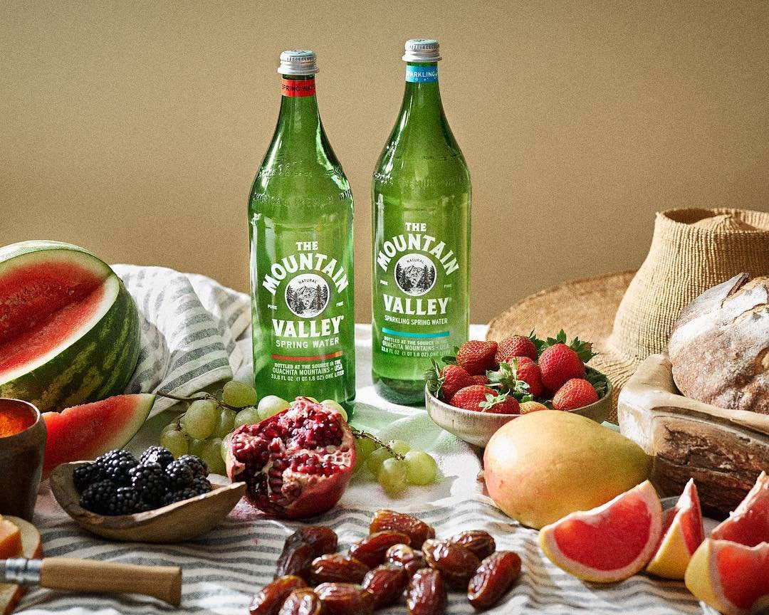 Mountain Valley Sparkling Water. 333 mL Glass Bottles (Pack of 24)