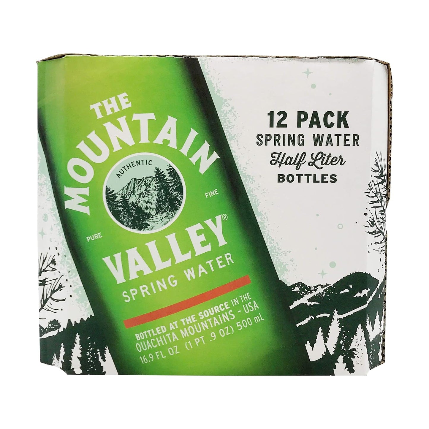 Mountain Valley Water. Water Spring. 33.8 Fl Oz. 12 Pack