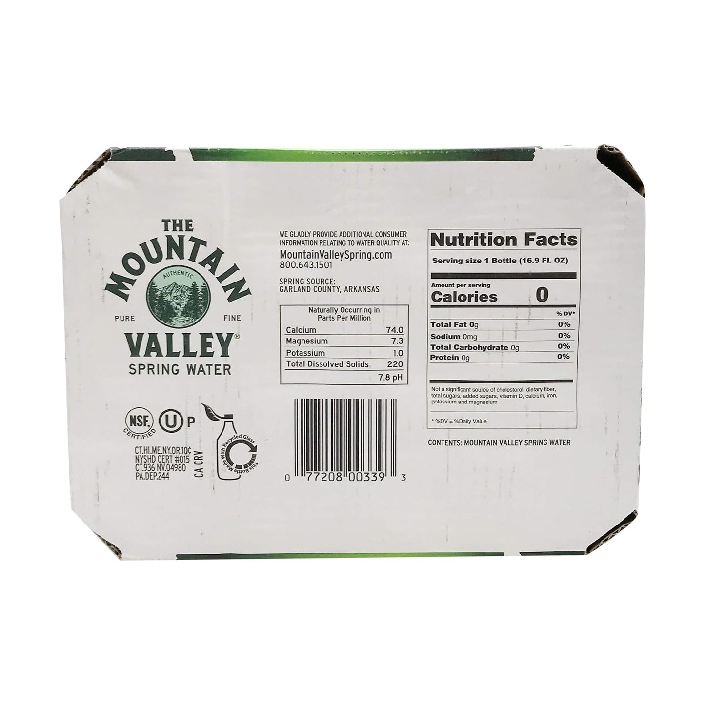 Mountain Valley Water Spring Water 12Pk. 16.9 FZ