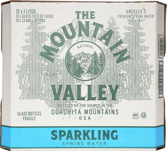 Mountain Valley Water Sparkling Water 12 Pack. 33.8 Fl Oz